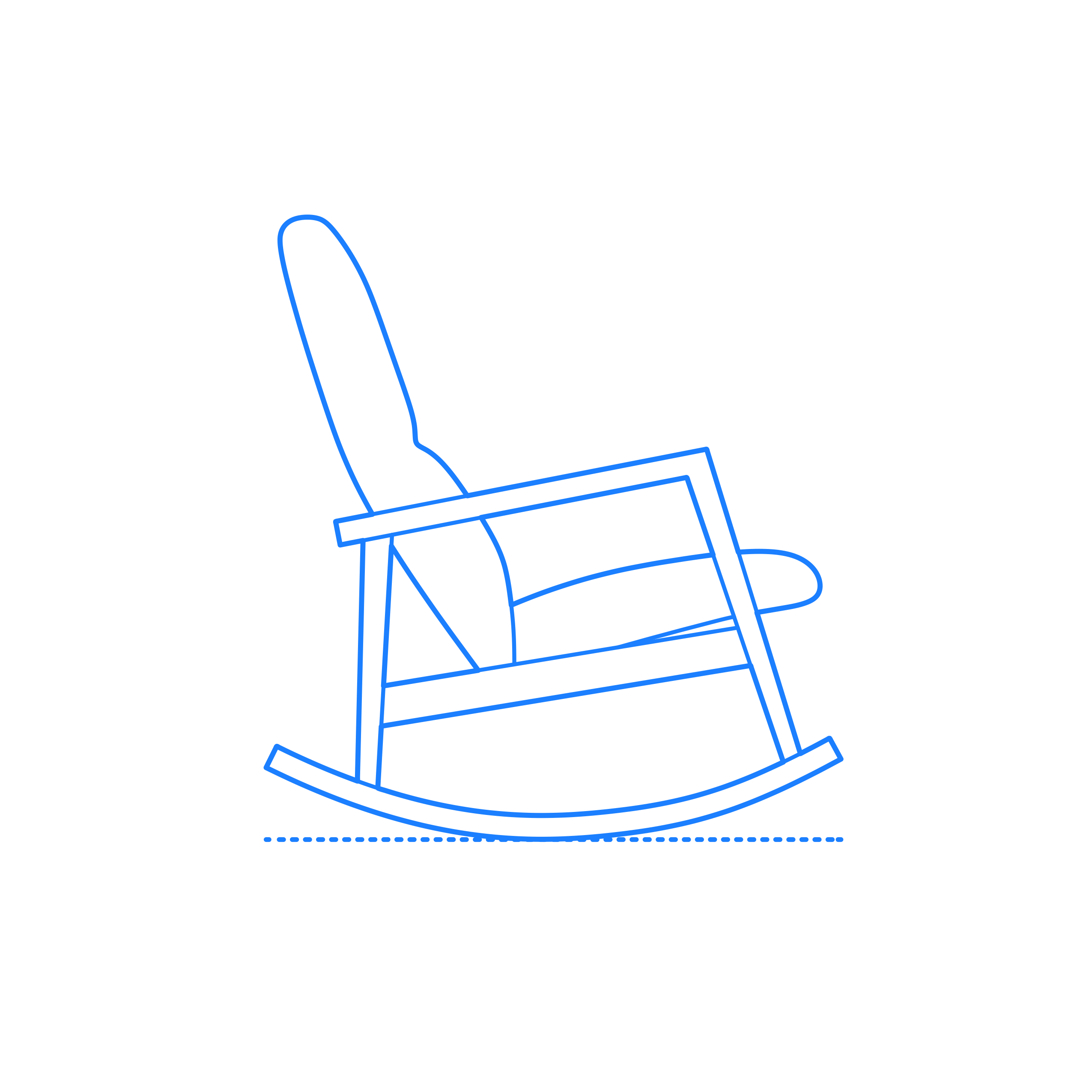 Furniture Rocking Chairs Svg Line Art Free Vectors